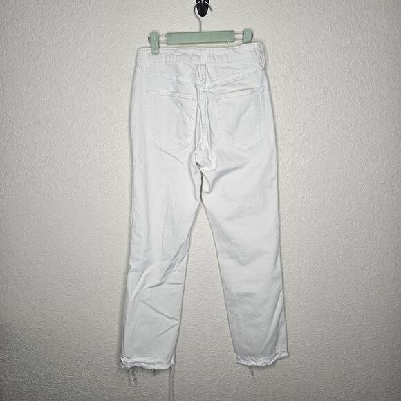 AMO size 27 Denim High Rise Bella White Oak Jeans W/ Undone Hem For Women - Picture 8 of 8